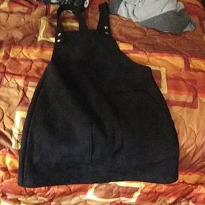 Black overalls mini dresss